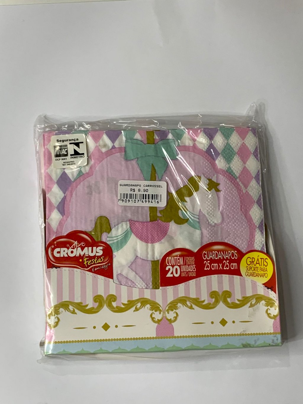 GUARDANAPO CARROSSEL 25X25 C/20 29000013