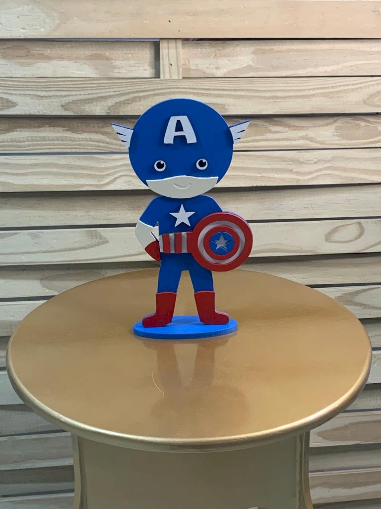 CAPITAO AMERICA 25CM MDF COLOR 598560