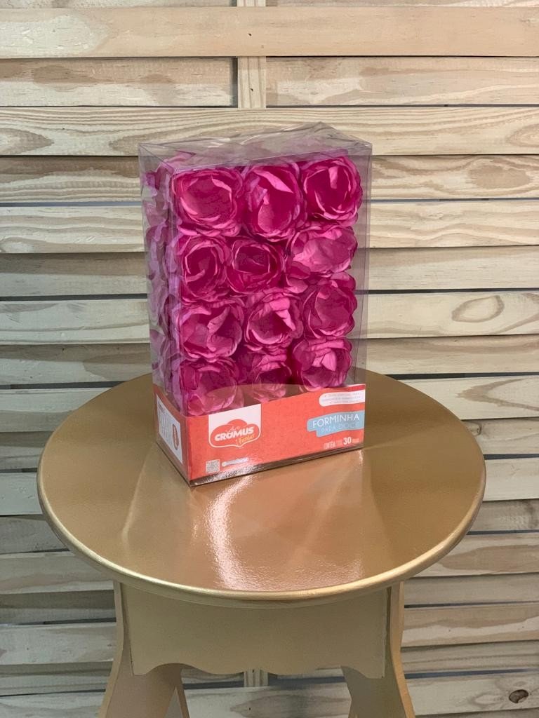 FORMINHA P/DOCE FLORA ROSA CHICLET PT C/30 UN 129243