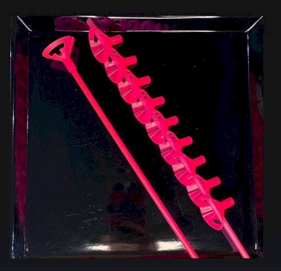 KIT SUPORTE PARA BALAO MEDIO 33CM FLUO ROSA C/10 640425