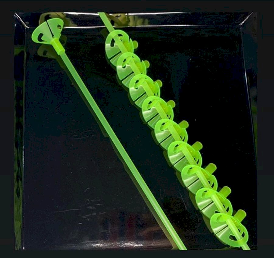 KIT SUPORTE PARA BALAO MEDIO 33CM FLUO AMARELO C/10 640401