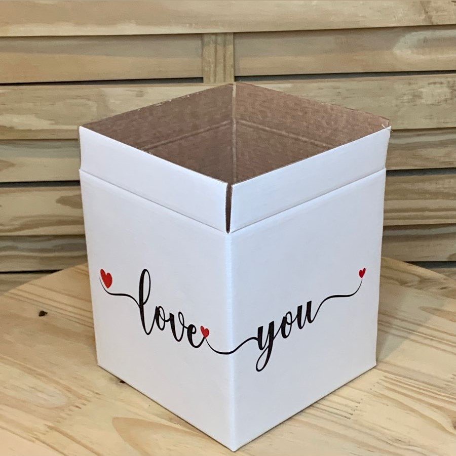 CACHEPOT QUADRADO LOVE YOU 14,5CMX14,5CMX15,5CM 34033 34034