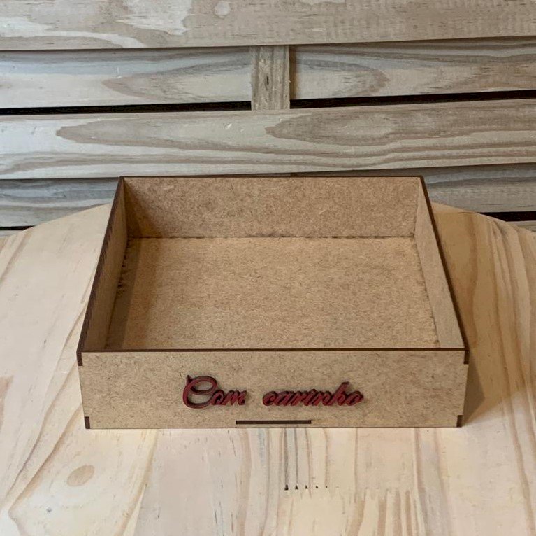 BANDEJA 20X20X5CM MDF CRU C/FRASE REJ 598539