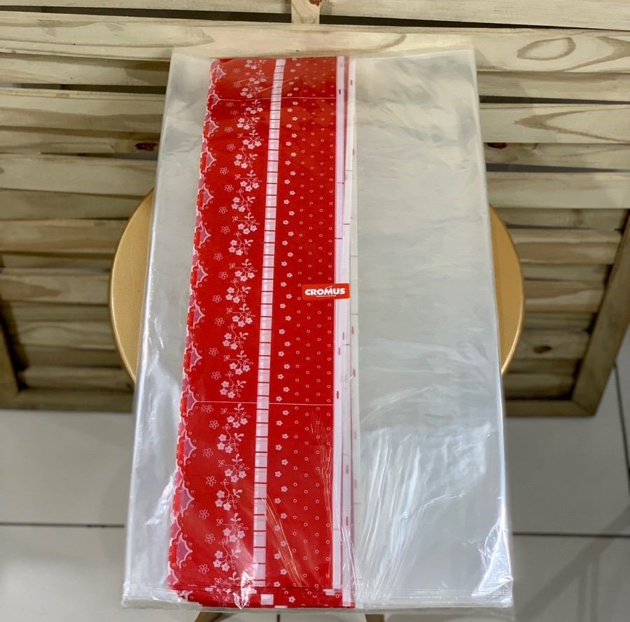 SACO TRANSP 60X90 BORDADO INGLES VERM BARRADO C/25 11200167