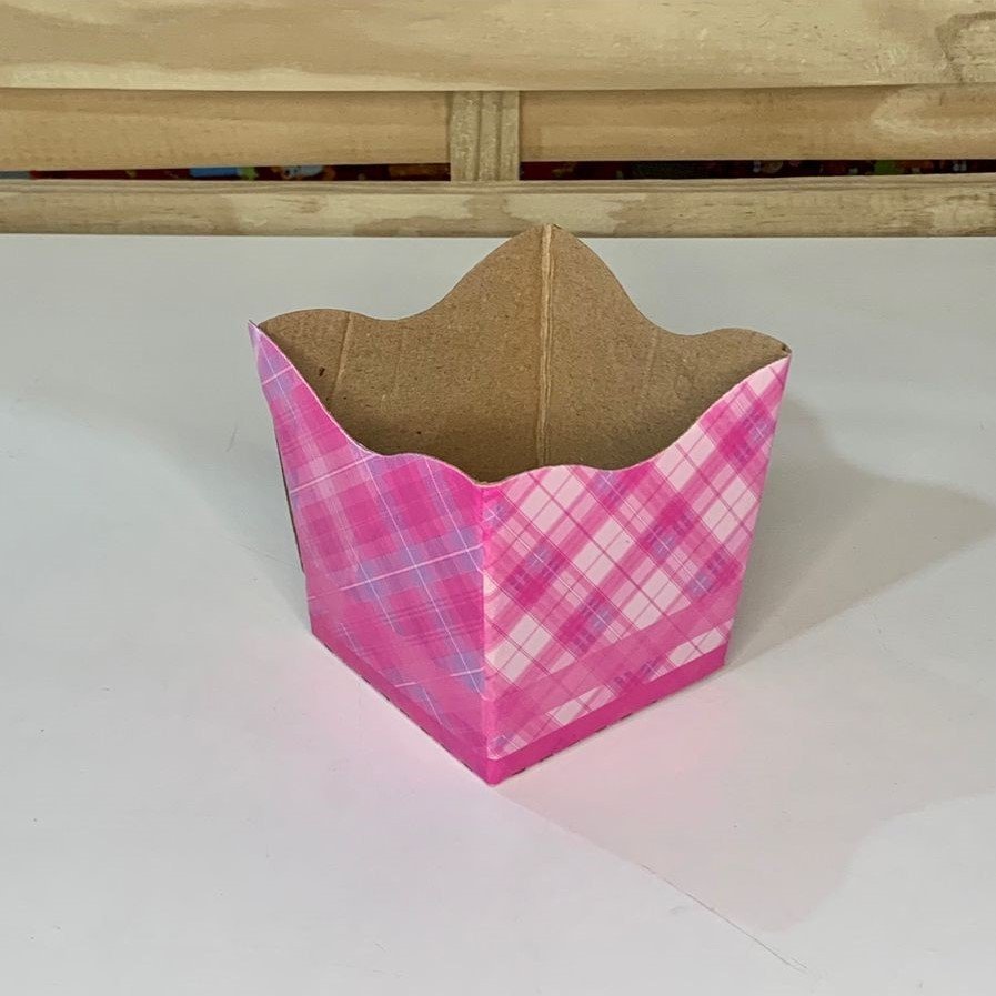 CACHEPOT P POTE 11/12 XADREZ ROSA 825345
