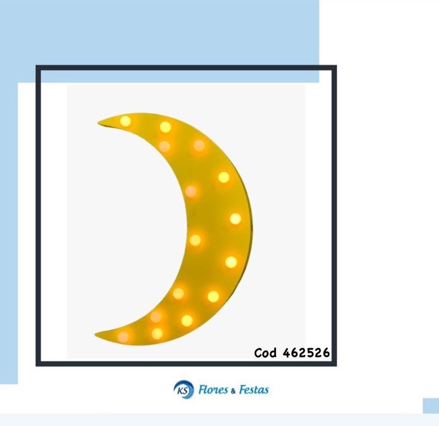 LUMINOSO LED LUA DE MADEIRA COM CABO USB 462526 EP021