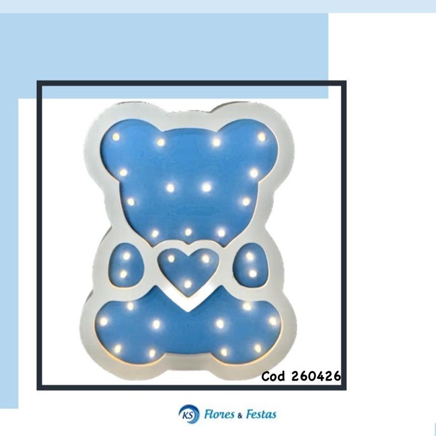 LUMINOSO LED URSO DE MADEIRA COM CABO USB EP042