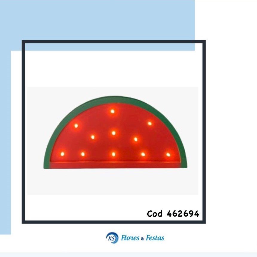 LUMINOSO LED MELANCIA DE MADEIRA COM CABO USB 462694 EP022