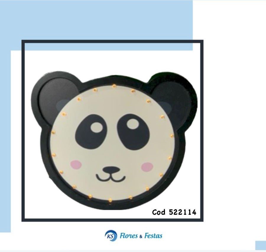 ENFEITE MADEIRA PANDA LED LD0062 522114
