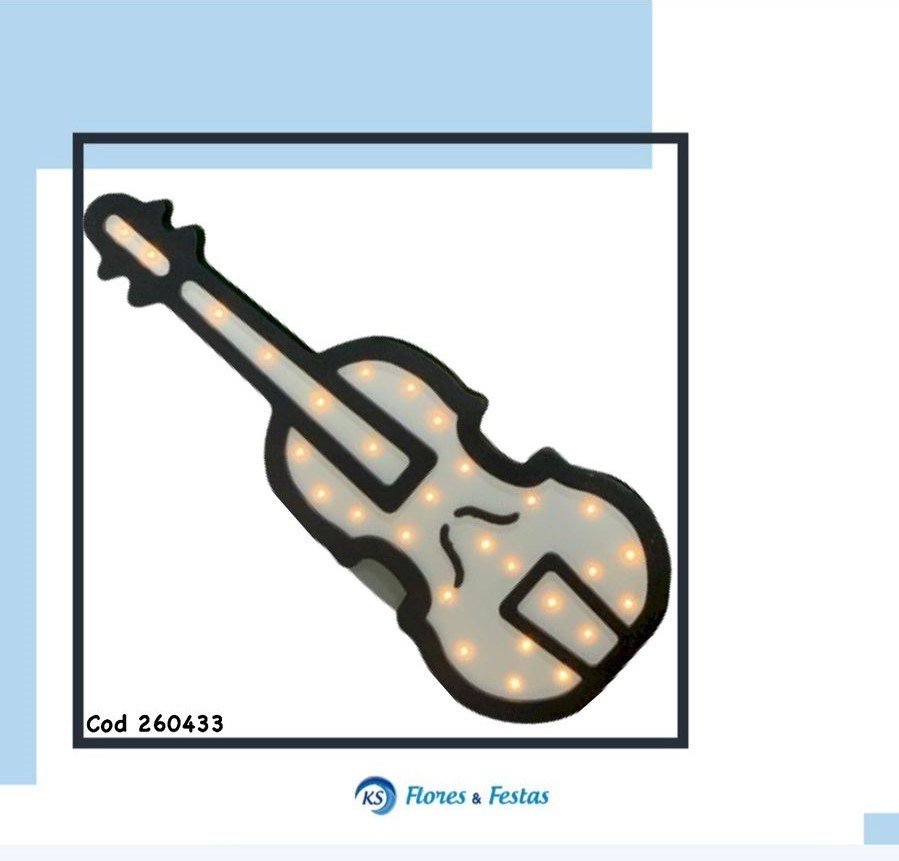 LUMINOSO LED VIOLINO DE MADEIRA 60CM COM CABO USB EP043