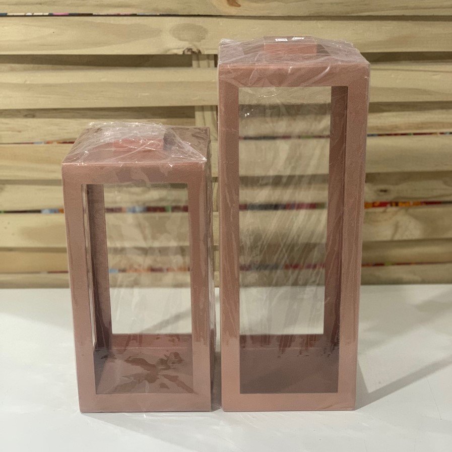 KIT LANTERNEIRO BRONZE 30X15X15CM/40X15X15CM MDF 593466