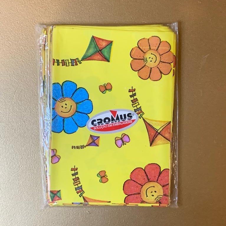 SACO PEROL 10X14 - PIPAS AMARELO C/ 100 - 260203