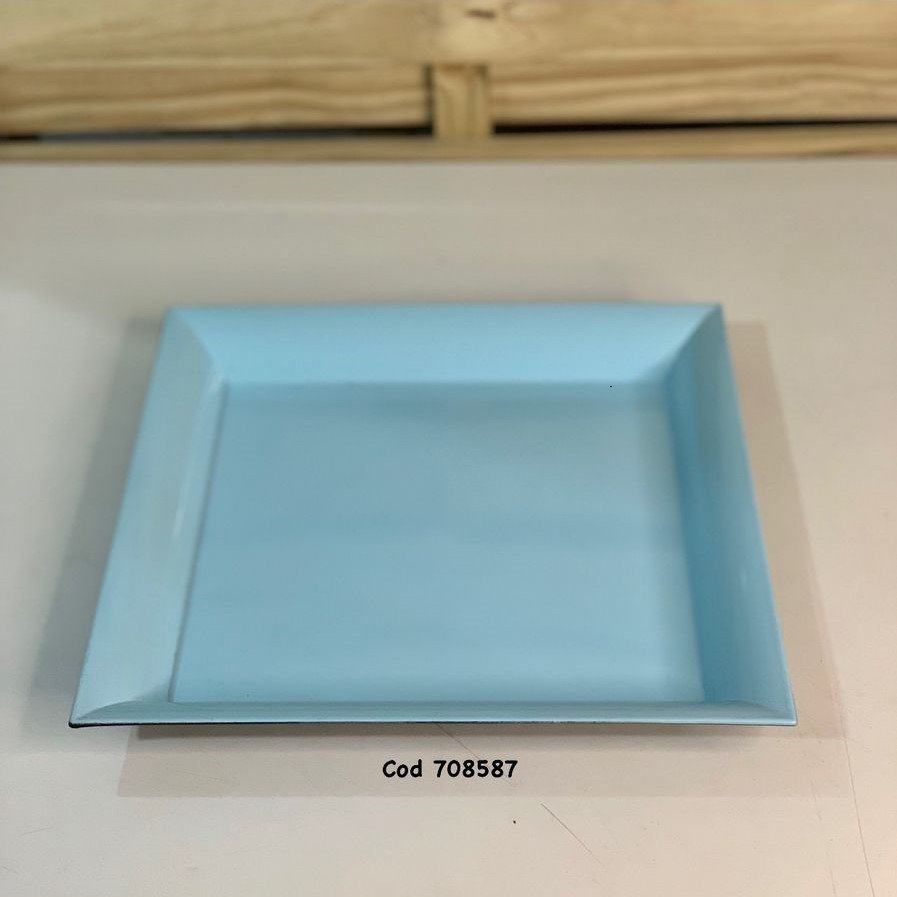 BANDEJA DECORATIVA QUADRADA AZUL 25X25X2,5 29000765