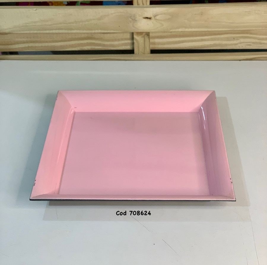 BANDEJA DECORATIVA QUADRADA ROSA 25X25X2,5 29000767