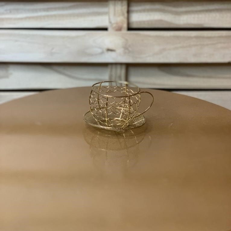 ORNAMENTO DE METAL PARA LEMBRANCINHA MOD. XICARA EM6662 222662