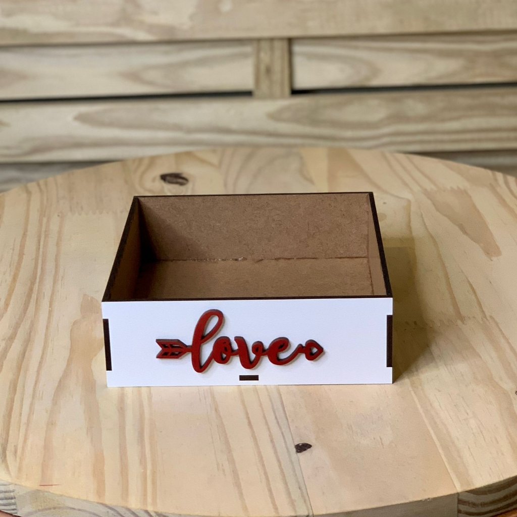 BANDEJA 15X15X5 C/APLIQUE MDF BCO 580435 REJ