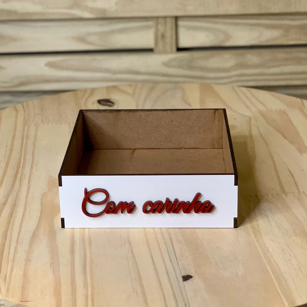 BANDEJA 15X15X5 C/APLIQUE MDF BCO 580435 REJ