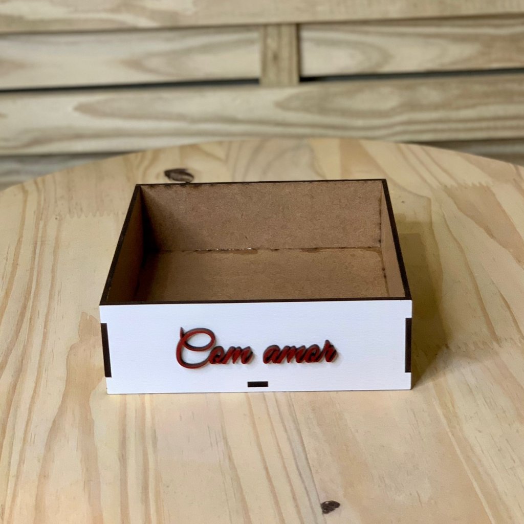 BANDEJA 15X15X5 C/APLIQUE MDF BCO 580435 REJ