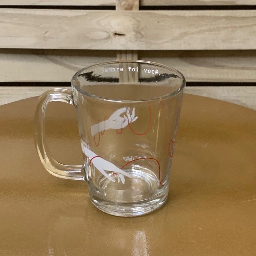 CANECA DE VIDRO BASIC SEMPRE FOI VOCE 10,2X10,6X8,2CM 511951