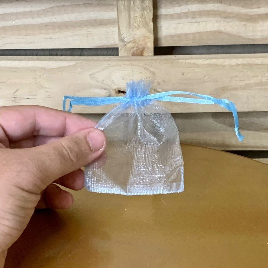 SAQUINHOS ORGANZA 7X9CM C/10 AZUL 927524