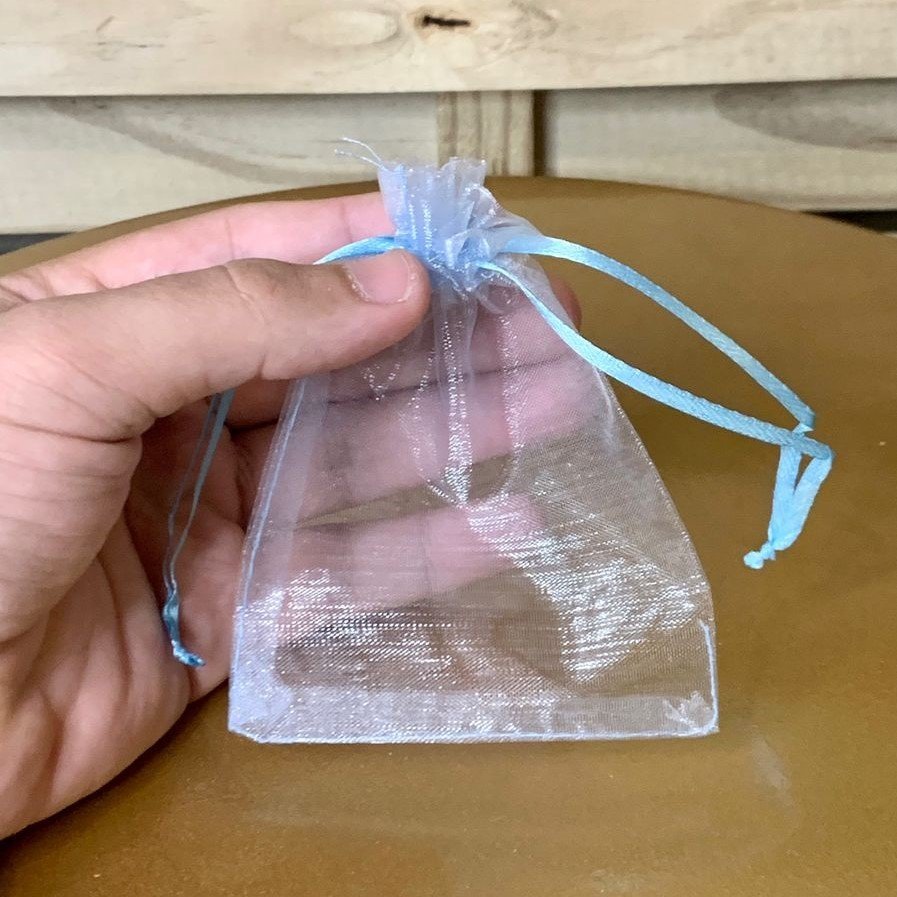 SAQUINHOS ORGANZA 9X12CM C/10 AZUL 927548