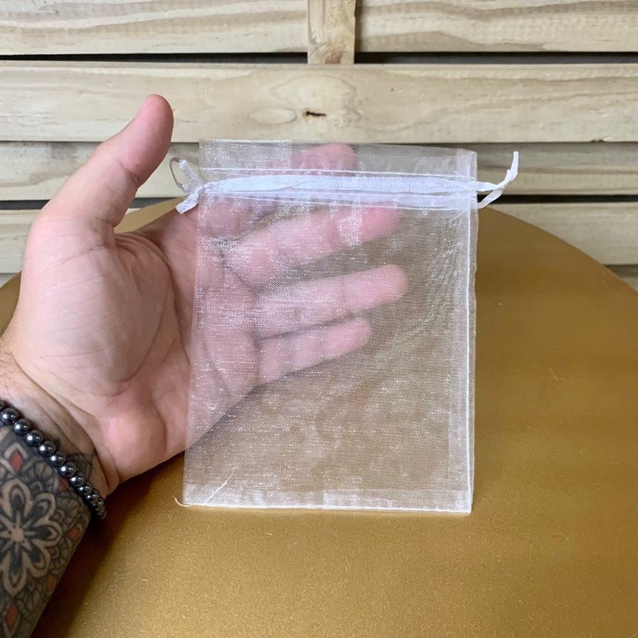 SAQUINHO DE ORGANZA 12X15CM COR BRANCO PCT C/10PCS 082748