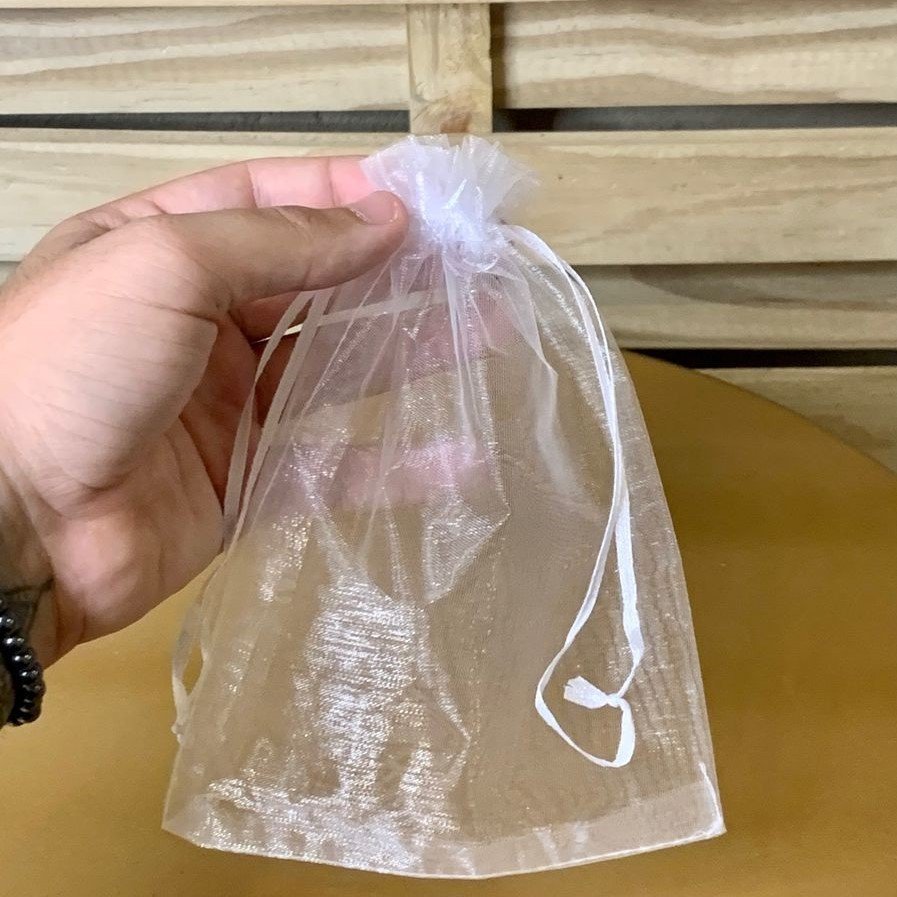 SAQUINHO DE ORGANZA 15X20CM COR BRANCO PCT C/10PCS 127133