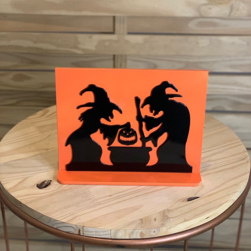 DISPLAY BRUXAS NO CALDEIRAO 014 HALLOWEEN 20CM 604124