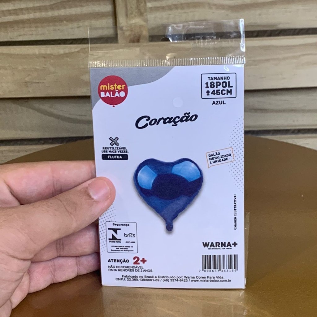 WM BALOES CORACAO 18POL 45CM AZUL ESCURO 383169