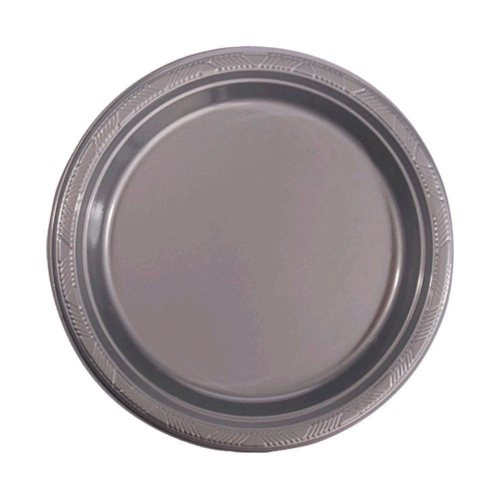 PRATO PLASTICO 22CM PRATA C/10UN 101757 504522