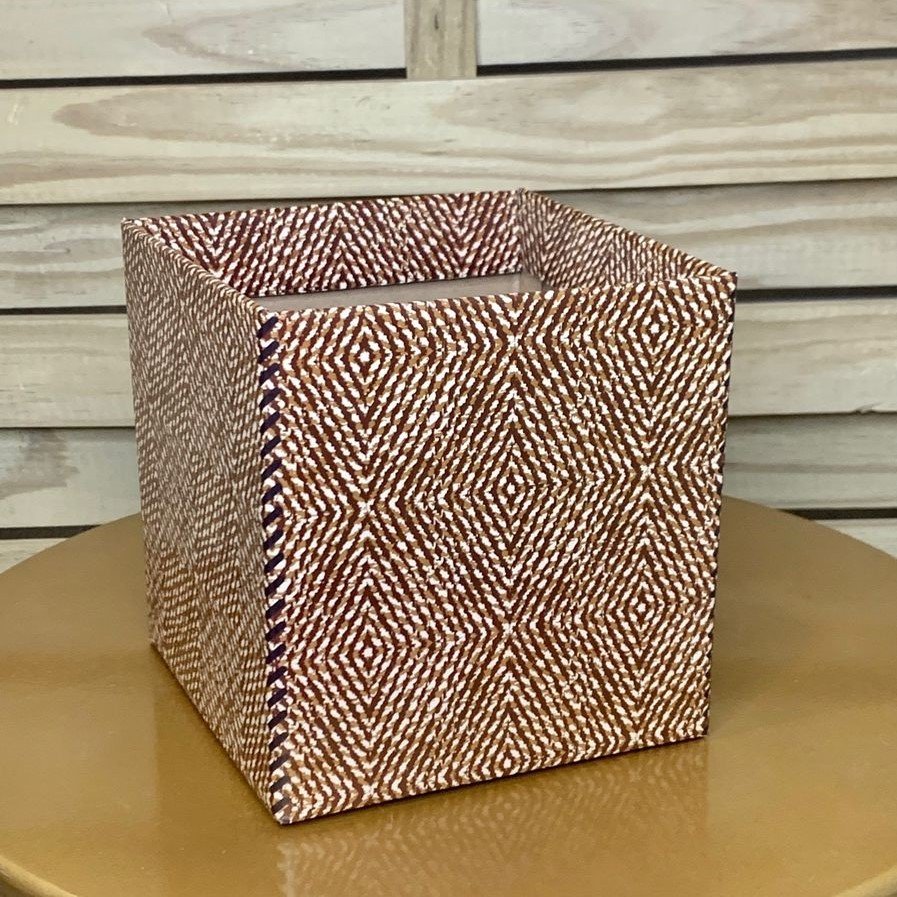 CACHEPOT QUADRADO PERSA 14,5CMX14,5CMX15,5CM MARROM 34274