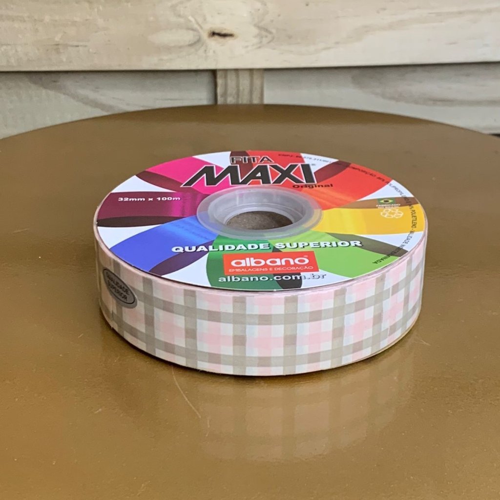FITA MAXI PAPER LOOK VICHY 32MMX100M ROSA/FENDI 34448