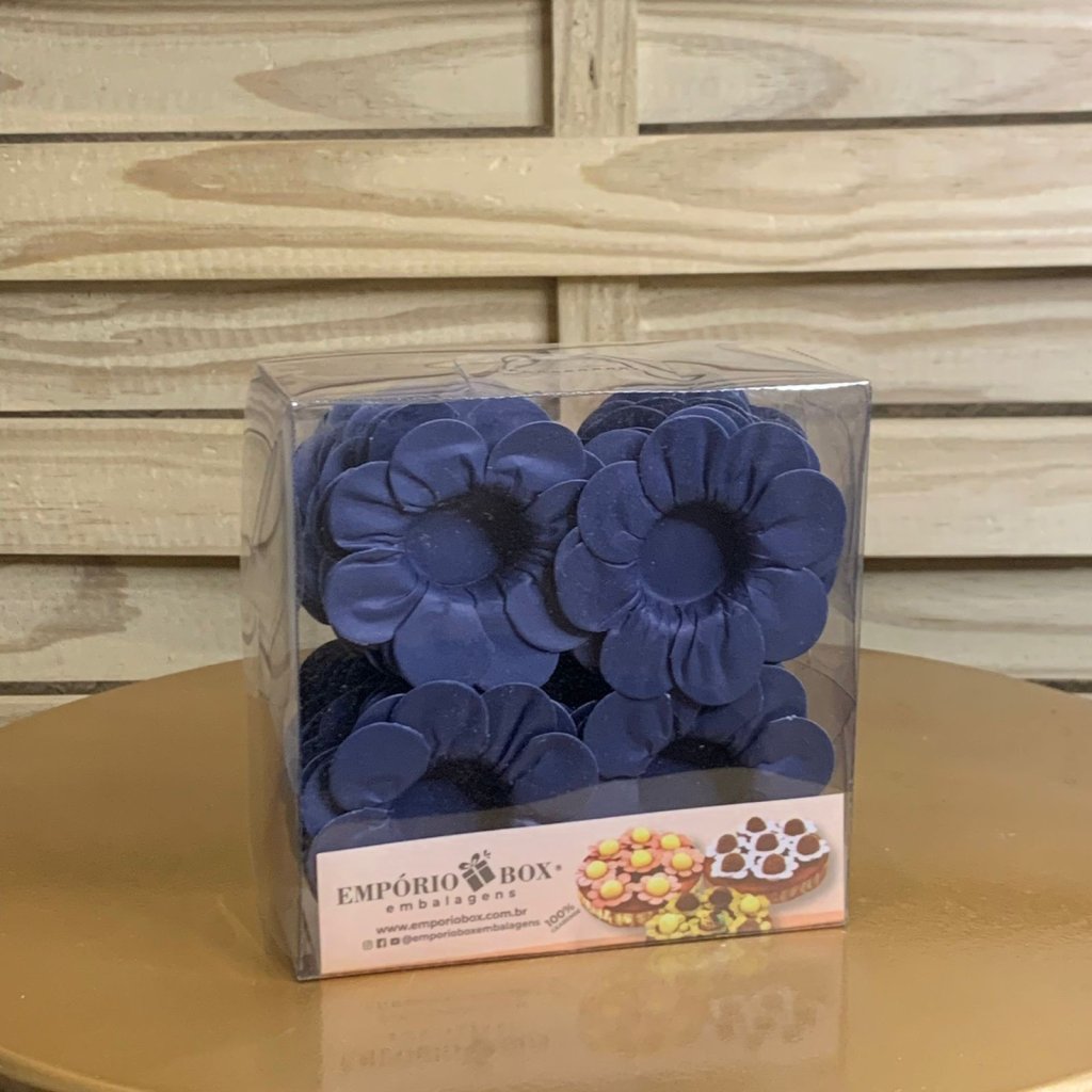 FORMINHA PARA DOCE PETALA DE PAPEL AZUL MARINHO C/50 462280