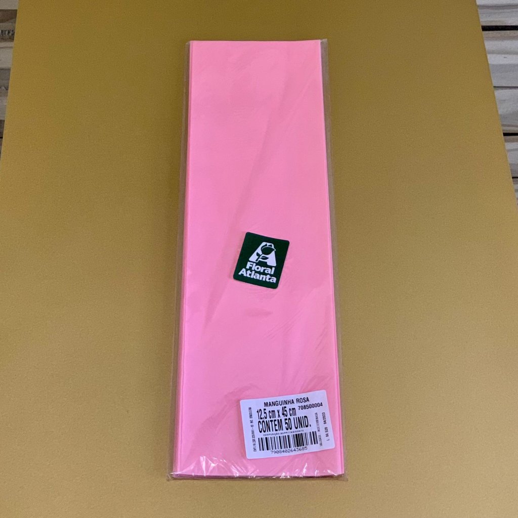 MANGUINHA ROSA PCT C/50UNID 12,5X45CM 50UNID 643685