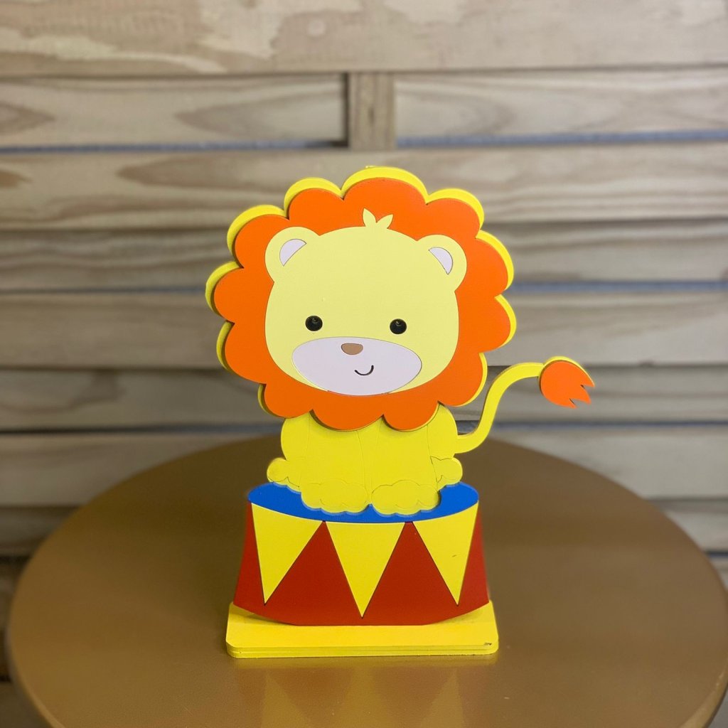 LEAO DE CIRCO NA BASE MDF 25CM 528687