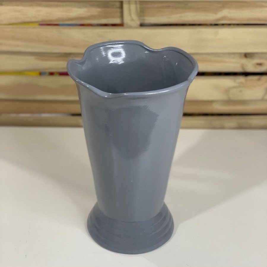VASO TACA GRANDE 28X18 CINZA 592544 759 1077