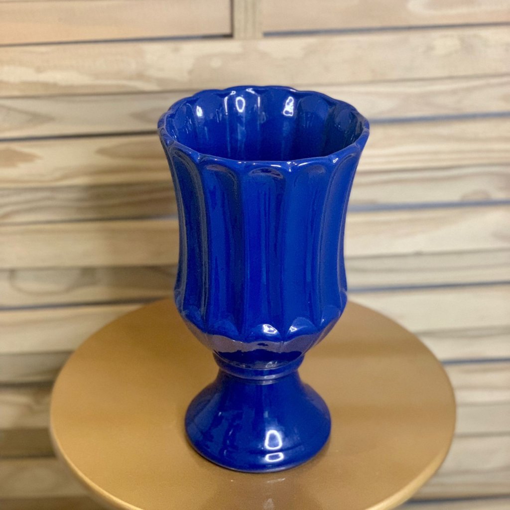 VASO LITORAL II AZUL ESCURO 31CM 554696 CL451