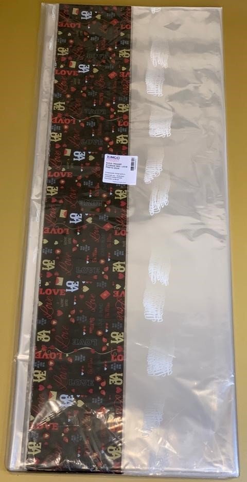SACO TRANSP 80X89CM DEC LOVE PRETO 25UN 406513