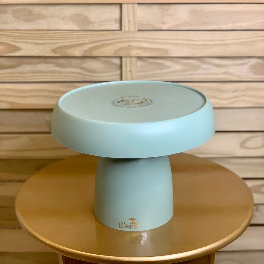 BOLEIRA COGUMELO FOSCO PE185MM TAMPO210MM VERDE MENTA 047300 - SO BOLEIRAS
