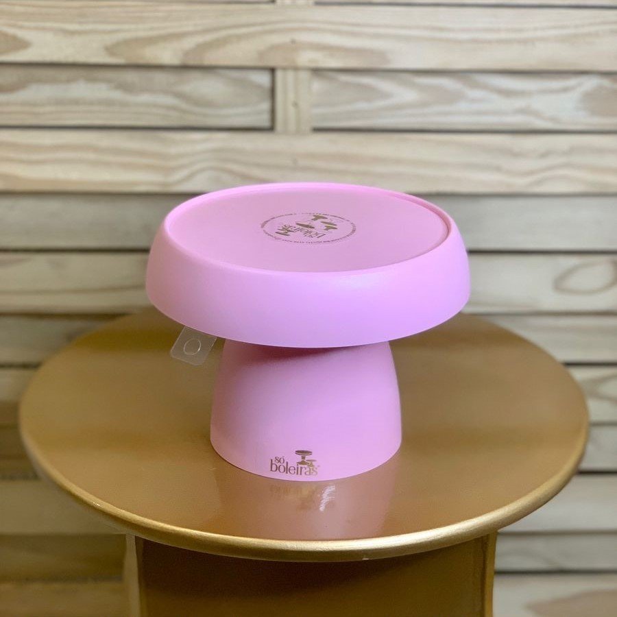 BOLEIRA COGUMELO FOSCO PE150MM TAMPO170MM ROSA BB 047218 - SO BOLEIRAS