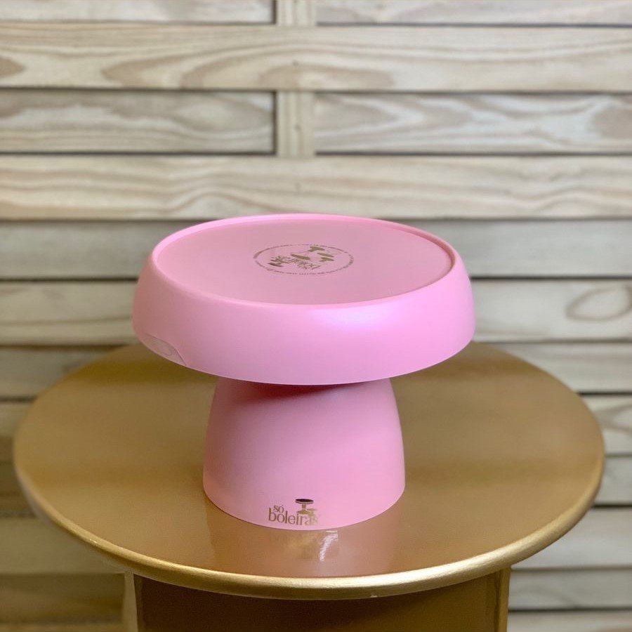 BOLEIRA COGUMELO FOSCO PE150MM TAMPO170MM ROSE 047164 - SO BOLEIRAS