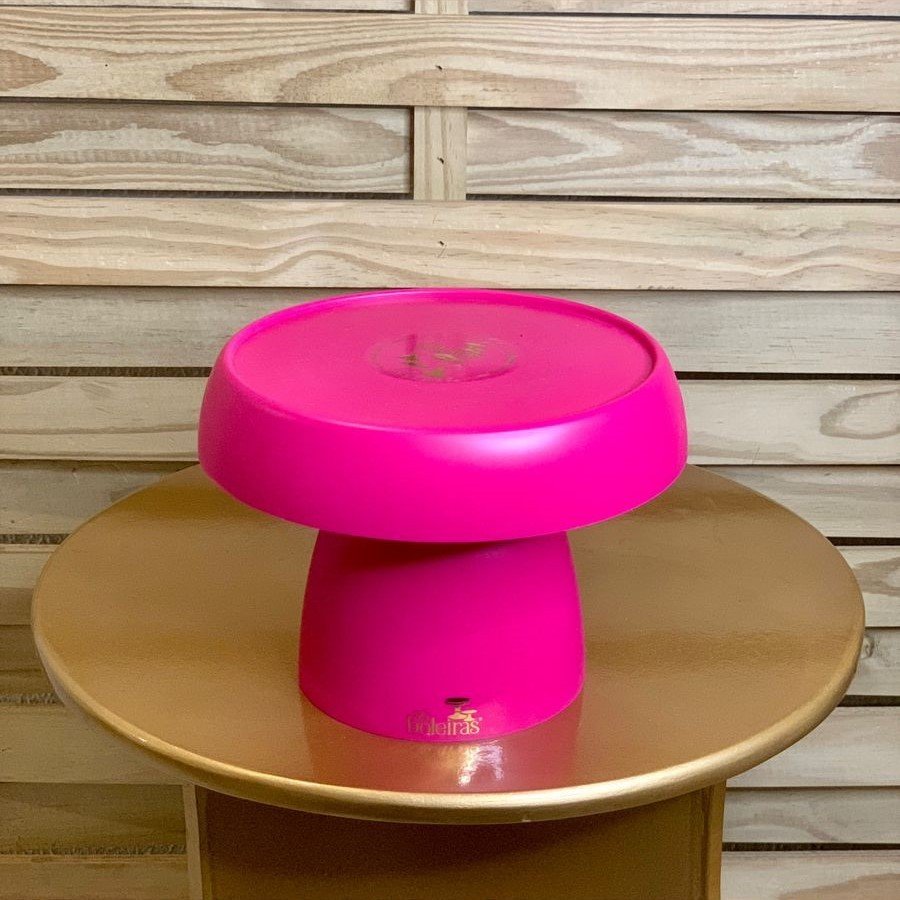 BOLEIRA COGUMELO FOSCO PE150MM TAMPO170MM PINK 048680 - SO BOLEIRAS