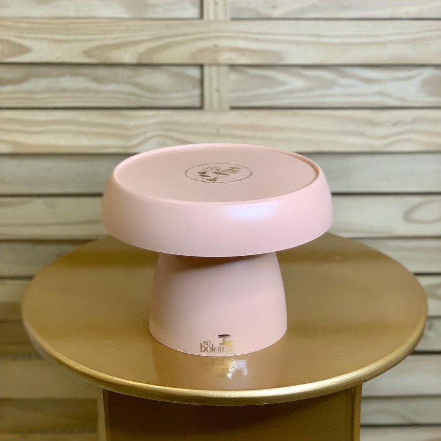 BOLEIRA COGUMELO FOSCO PE150MM TAMPO170MM NUDE 047133 - SO BOLEIRAS