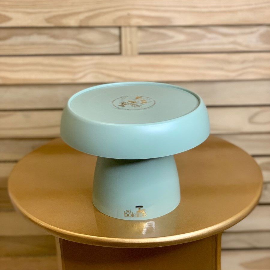 BOLEIRA COGUMELO FOSCO PE150MM TAMPO170MM VERDE MENTA 047171 - SO BOLEIRAS
