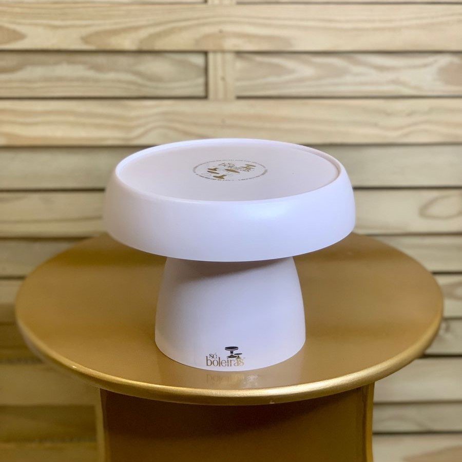 BOLEIRA COGUMELO FOSCO PE150MM TAMPO170MM OFF WHITE 047188 - SO BOLEIRAS
