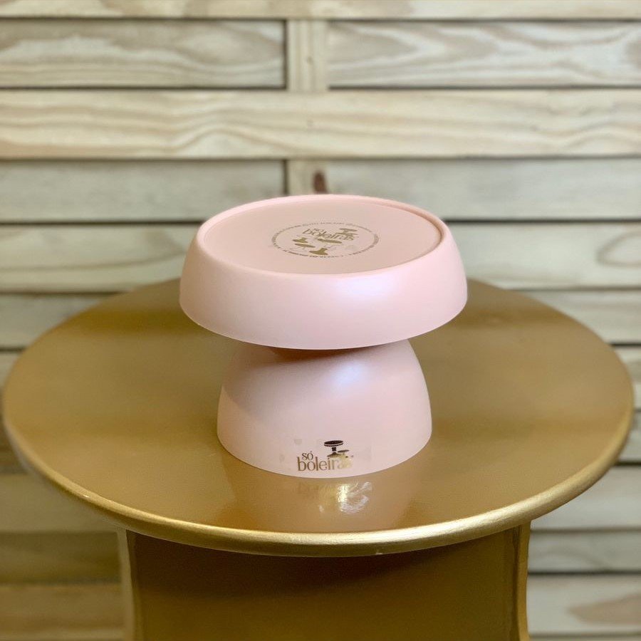 BOLEIRA COGUMELO FOSCO PE120MM TAMPO130MM NUDE 047003 - SO BOLEIRAS
