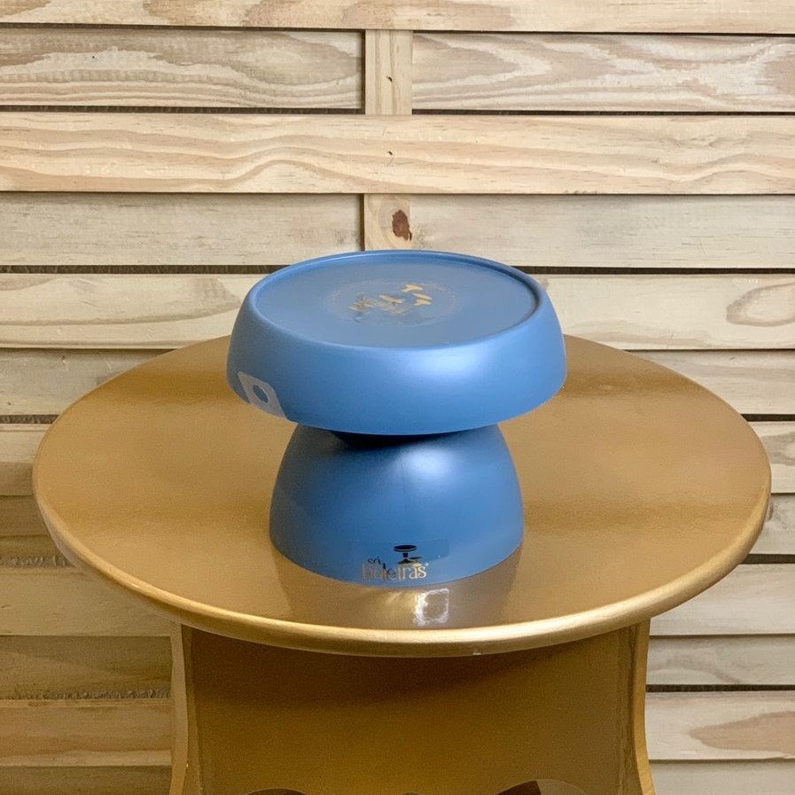 BOLEIRA COGUMELO FOSCO PE120MM TAMPO130MM AZUL GIRS 047119 - SO BOLEIRAS