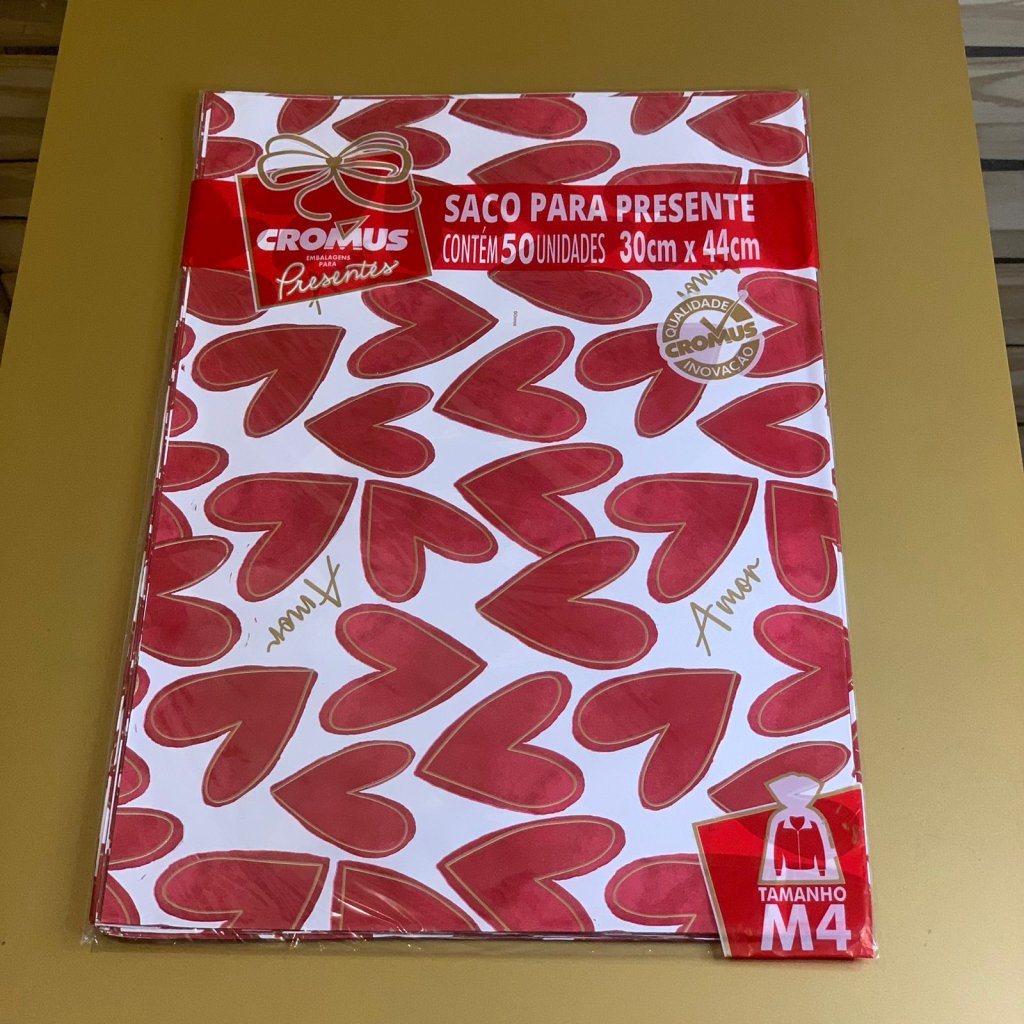 SACO METAL/PEROL 30X44 ROMANTICO SORTIDO PT C/50 UN 99580050