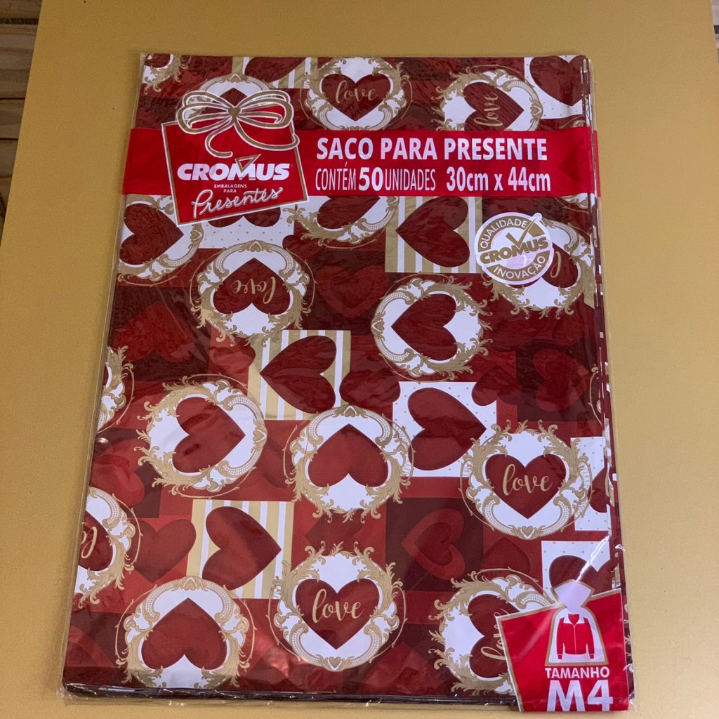 SACO METAL/PEROL 30X44 ROMANTICO SORTIDO PT C/50 UN 99580050 621770