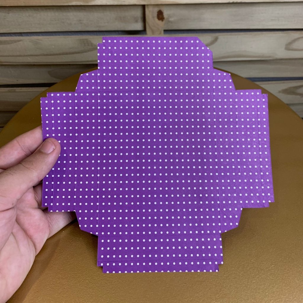MINI BOLO G COLOR 10X10X10 963669 ROXO/BRANCO